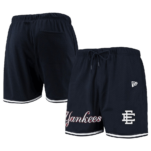 Men's New York Yankees Navy Mesh Shorts 001